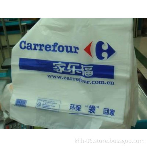Custom printd plastic bags supermarket shopping bag